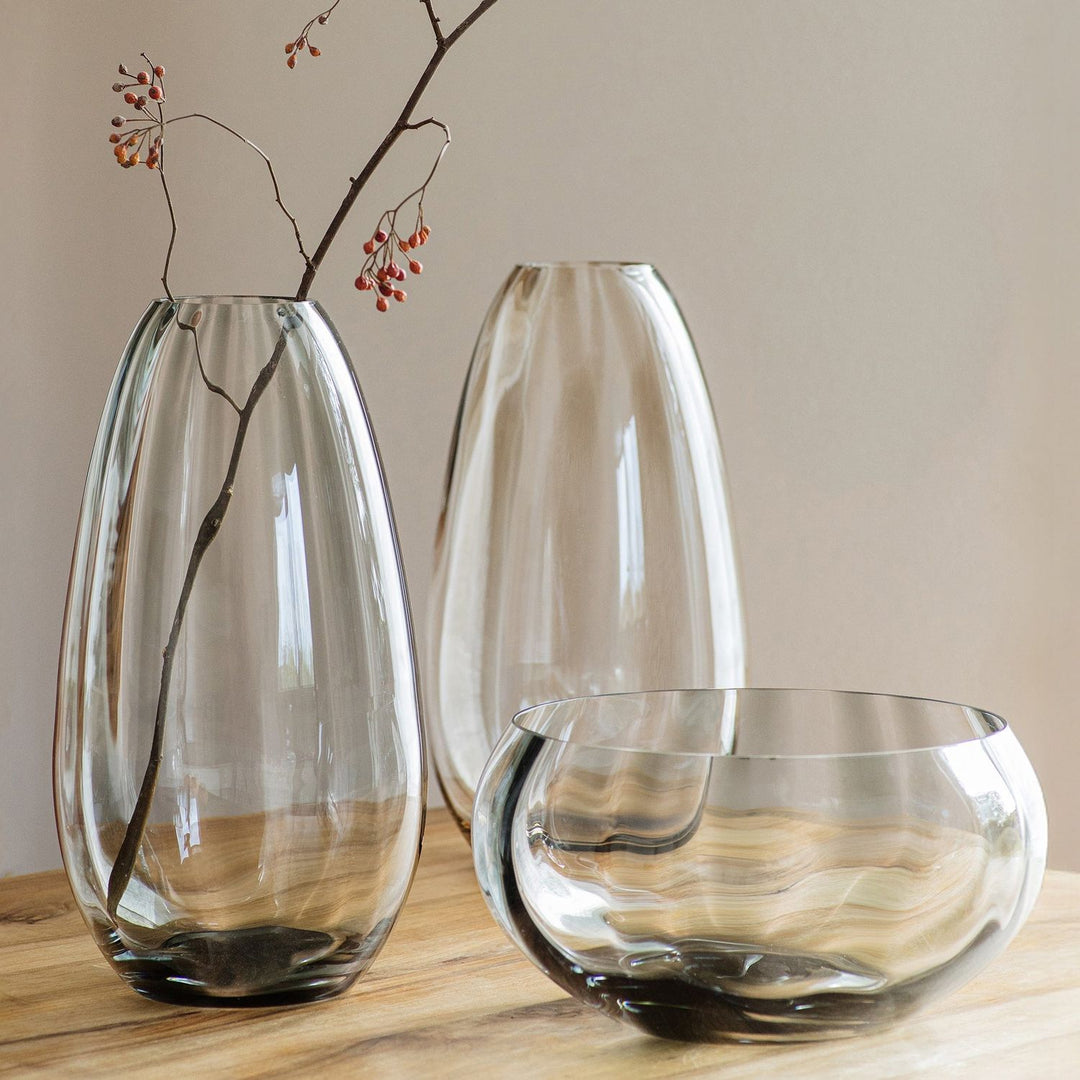 Bolla Glass Pleated Vase