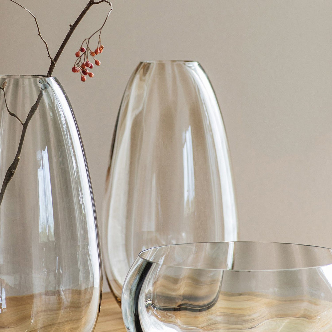 Bolla Glass Pleated Vase