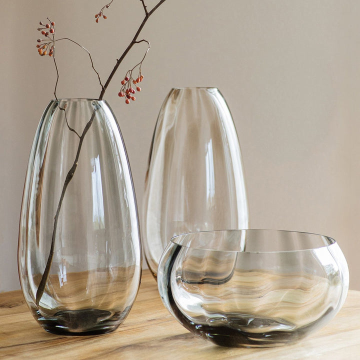 Bolla Glass Pleated Centerpiece
