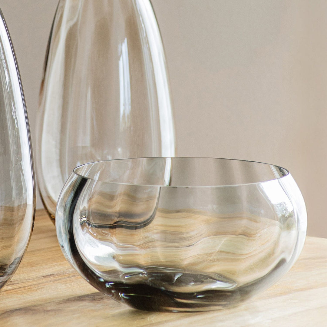 Bolla Glass Pleated Centerpiece