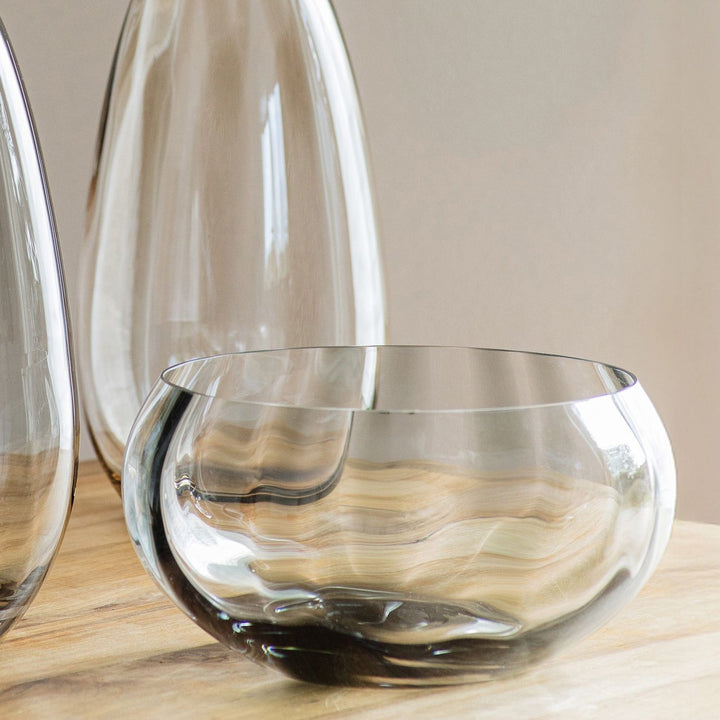 Bolla Glass Pleated Centerpiece