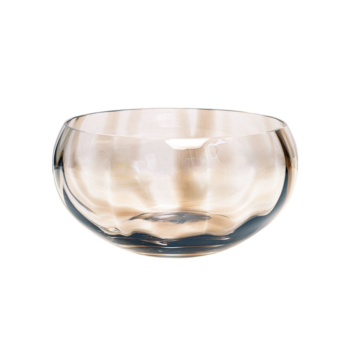Bolla Glass Pleated Centerpiece - Tortoise