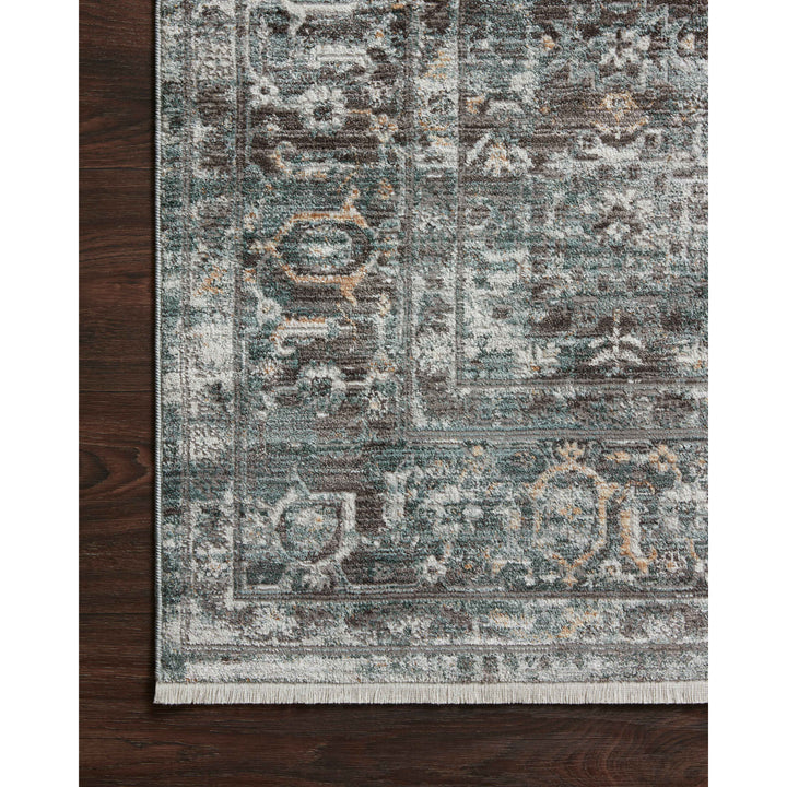 Loloi Bonney Slate / Teal 18" x 18" Sample Rug