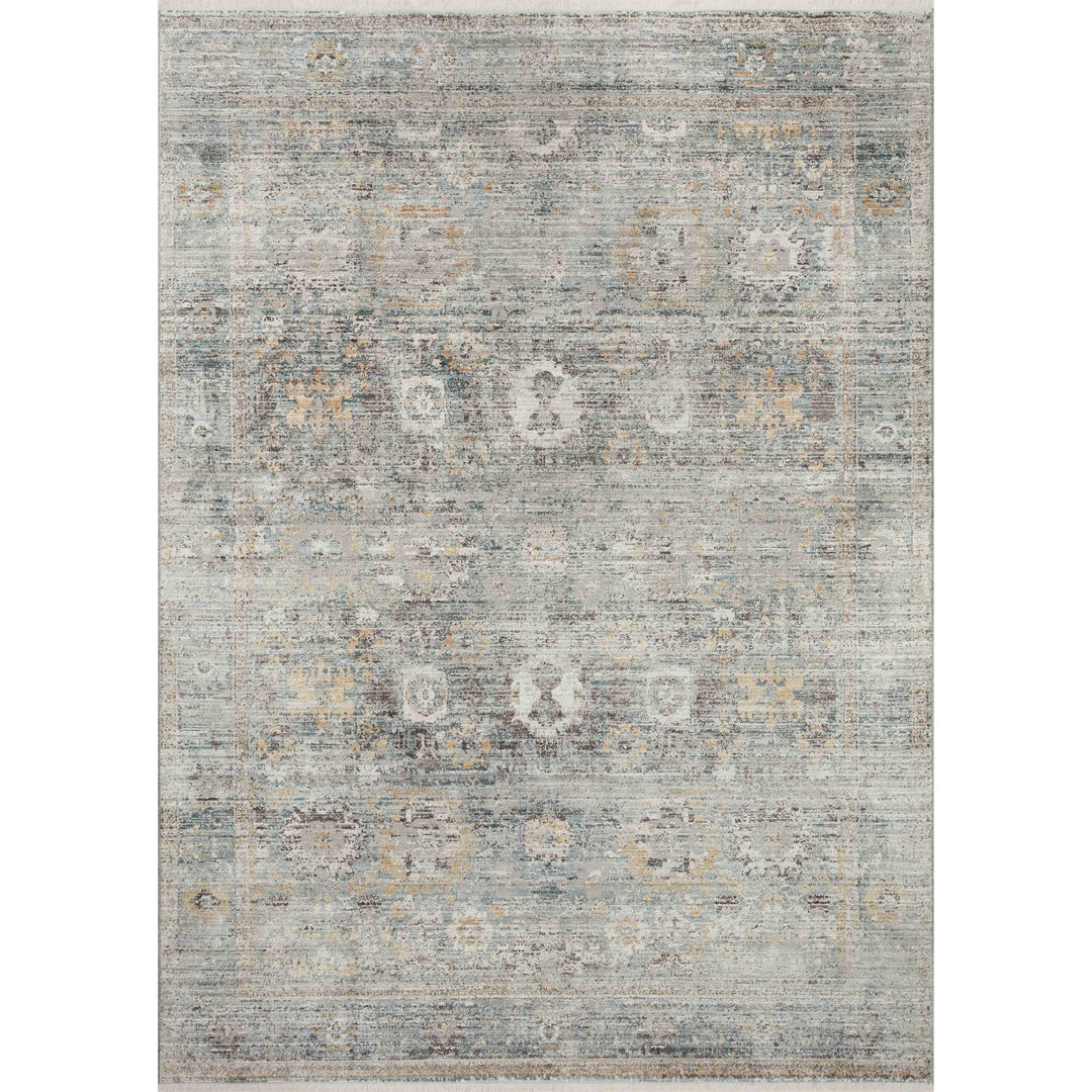 Loloi Bonney Teal / Gold 6'-7" x 9'-7" Area Rug