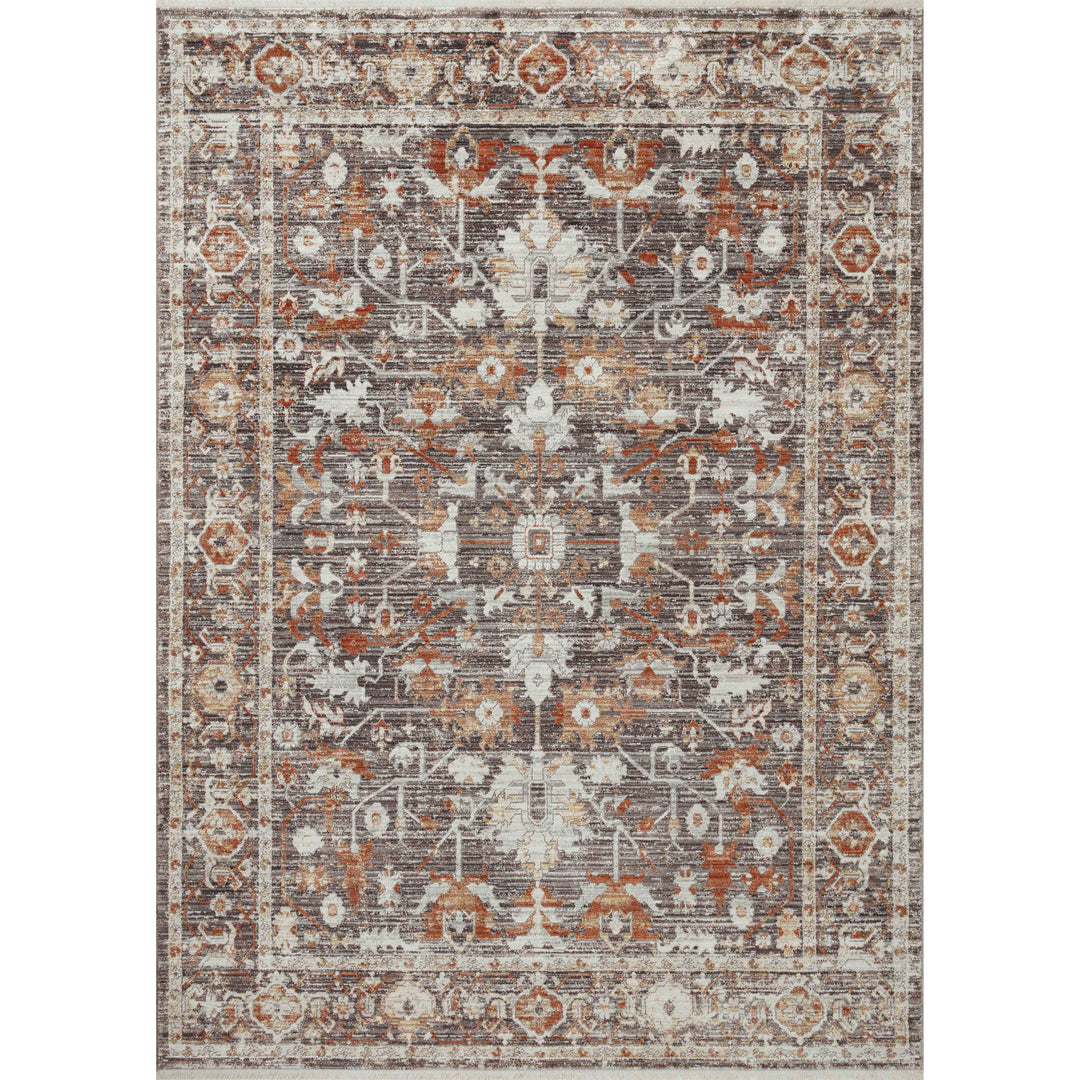 Loloi Bonney Charcoal / Spice 2'-7" x 10'-0" Runner Rug