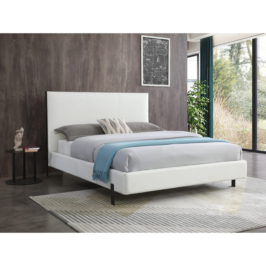 Hollywood King Bed-Whiteline Modern Living-WHITELINE-BK1690P-WHT-BedsKing-1-France and Son
