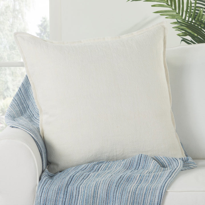 Jaipur Living Blanche Solid Ivory Pillow Cover (22" Square)