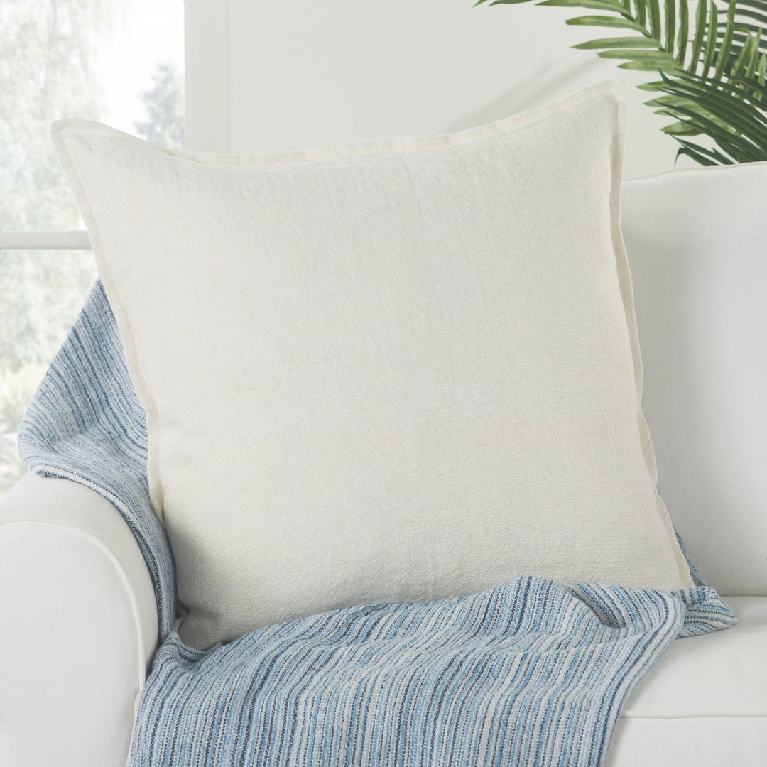 Jaipur Living Blanche Solid Ivory Down Pillow (22" Square)