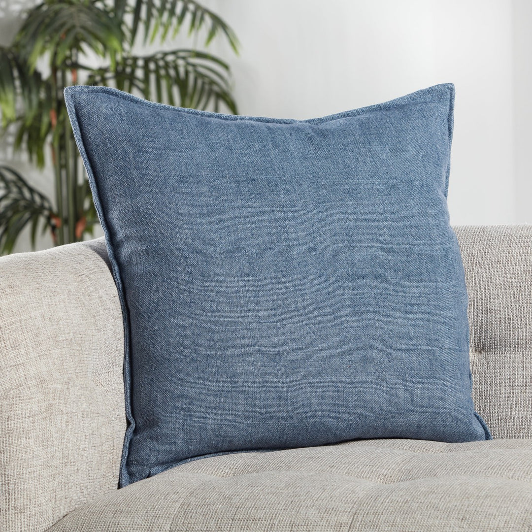 Jaipur Living Blanche Solid Blue Down Pillow (20" Square)