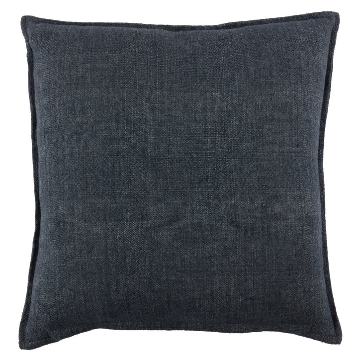 Jaipur Living Blanche Solid Dark Blue Poly Fill Pillow (22" Square)