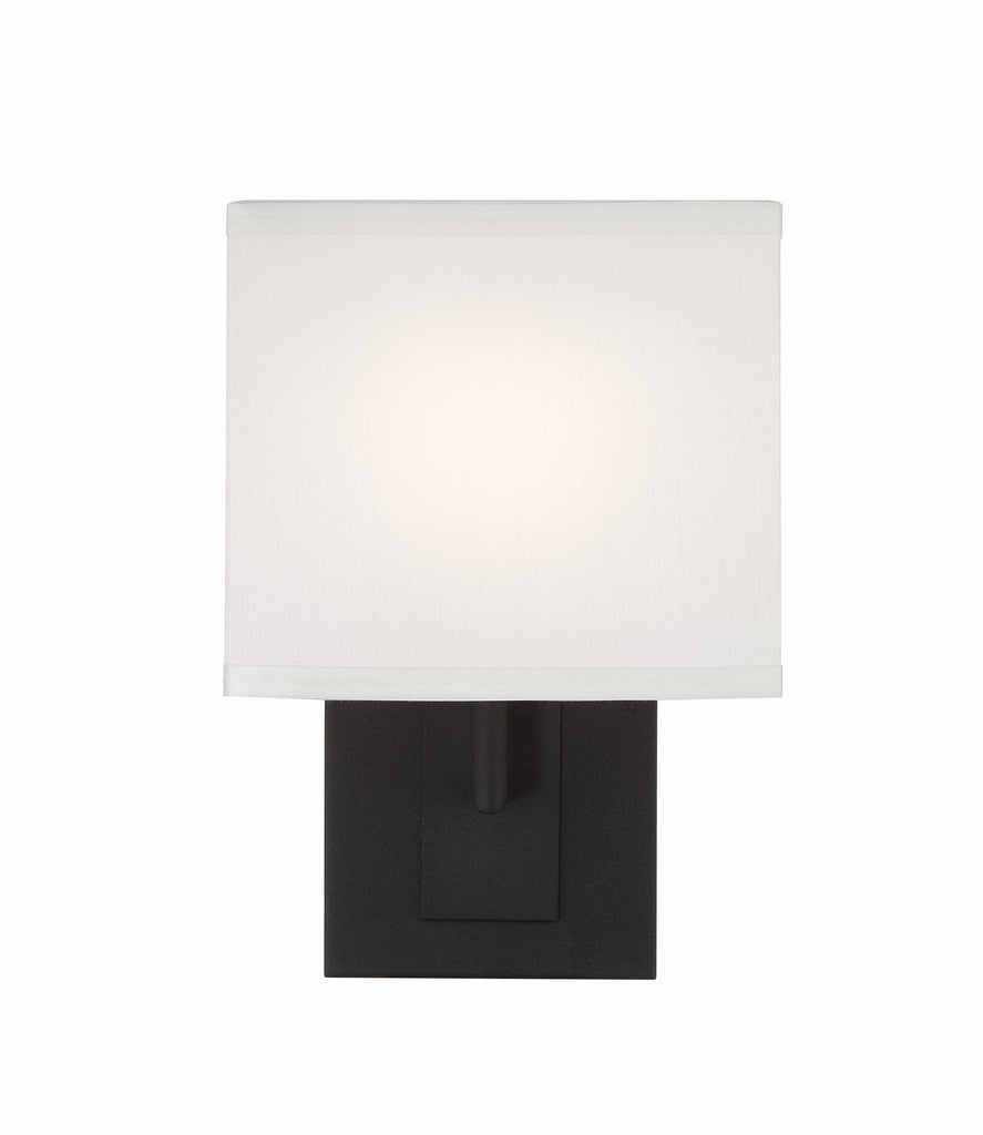 Brent 1 Light Sconce-Crystorama Lighting Company-CRYSTO-BRE-A3632-BF-Wall LightingBlack Forged-2-France and Son