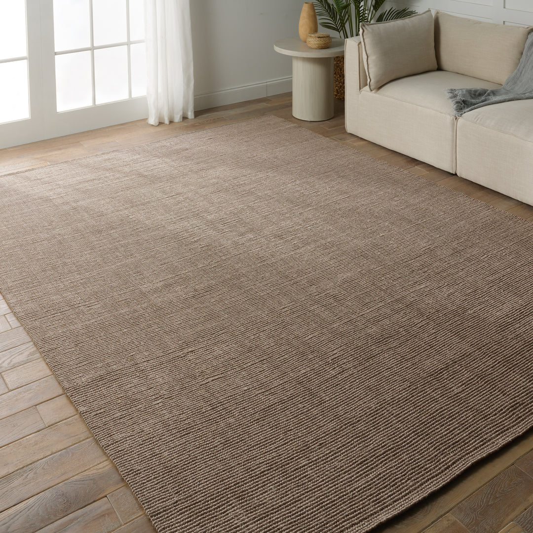 Jaipur Living Alyster Natural Solid Taupe Runner Rug (3'X10')