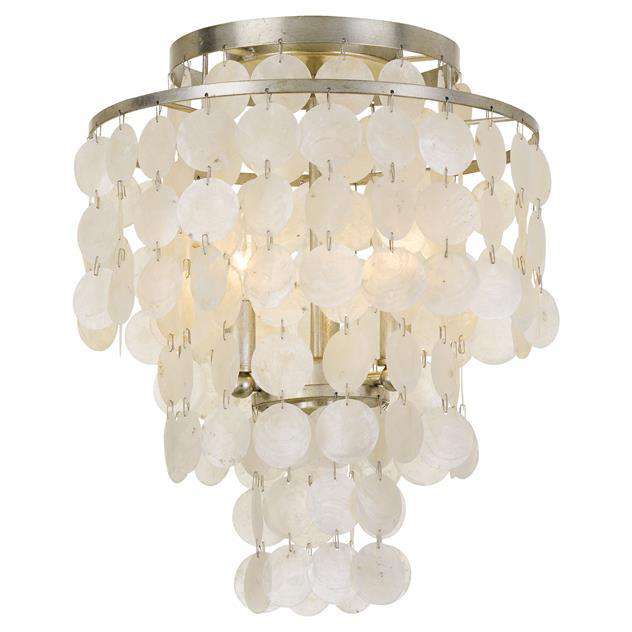 Brielle 3 Light Ceiling Mount-Crystorama Lighting Company-CRYSTO-BRI-3003-SA-Flush MountsSilver-5-France and Son