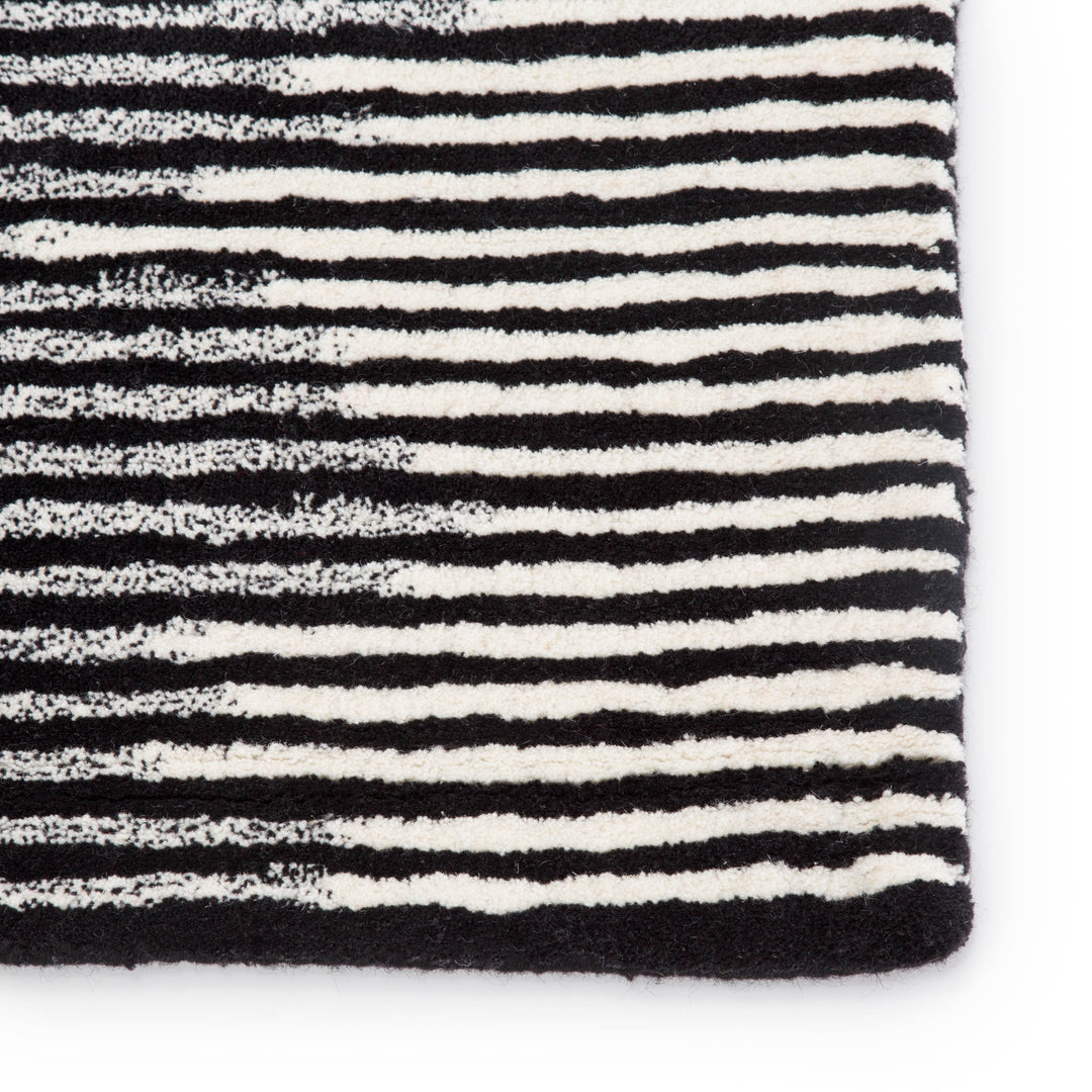 Jaipur Living Tabo Handmade Striped Black/ Cream Area Rug (9'X12')