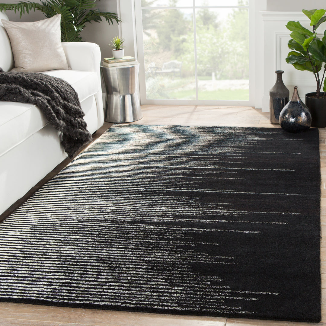 Jaipur Living Tabo Handmade Striped Black/ Cream Area Rug (9'X12')