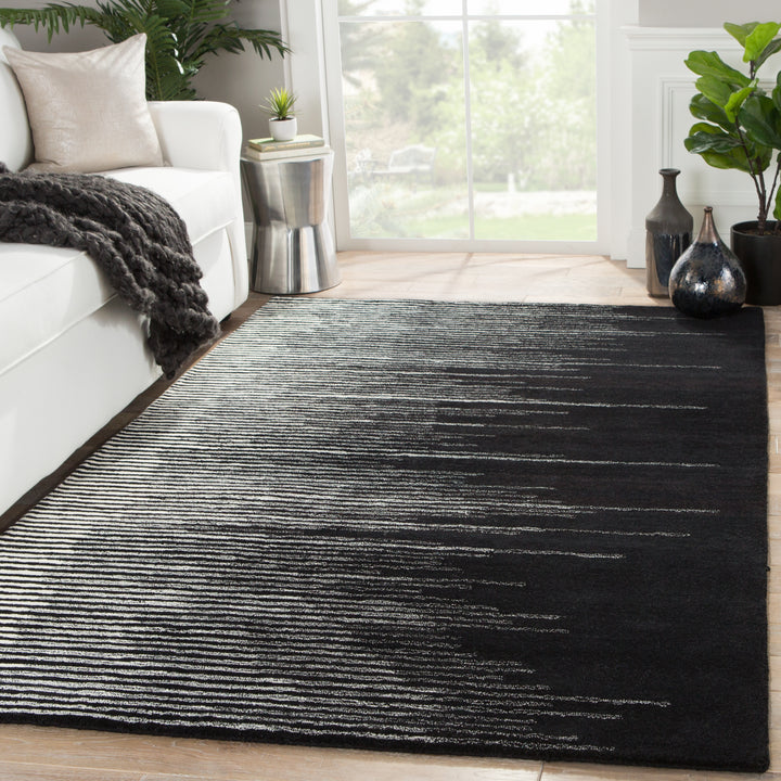 Jaipur Living Tabo Handmade Striped Black/ Cream Area Rug (2'X3')