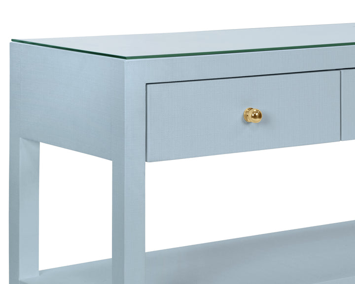 Briar Three Drawer Console With Two Open Shelves