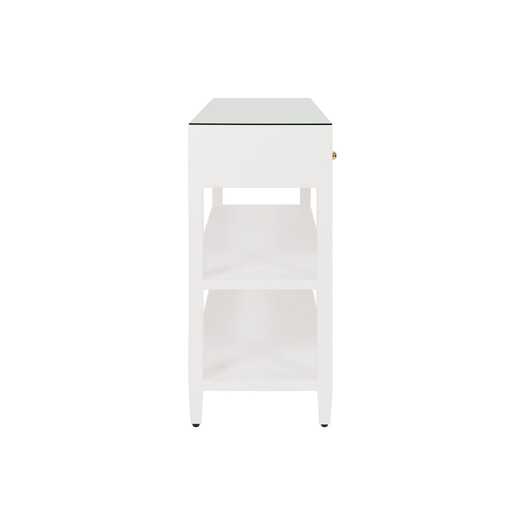 Briar Three Drawer Console With Two Open Shelves