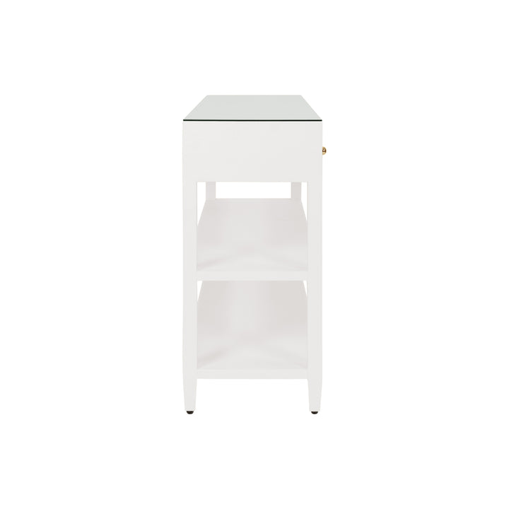 Briar Three Drawer Console With Two Open Shelves