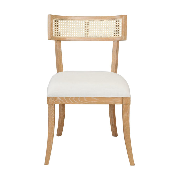 Britta - Klismos Dining Chair With Cane Detail In Cerused Oak