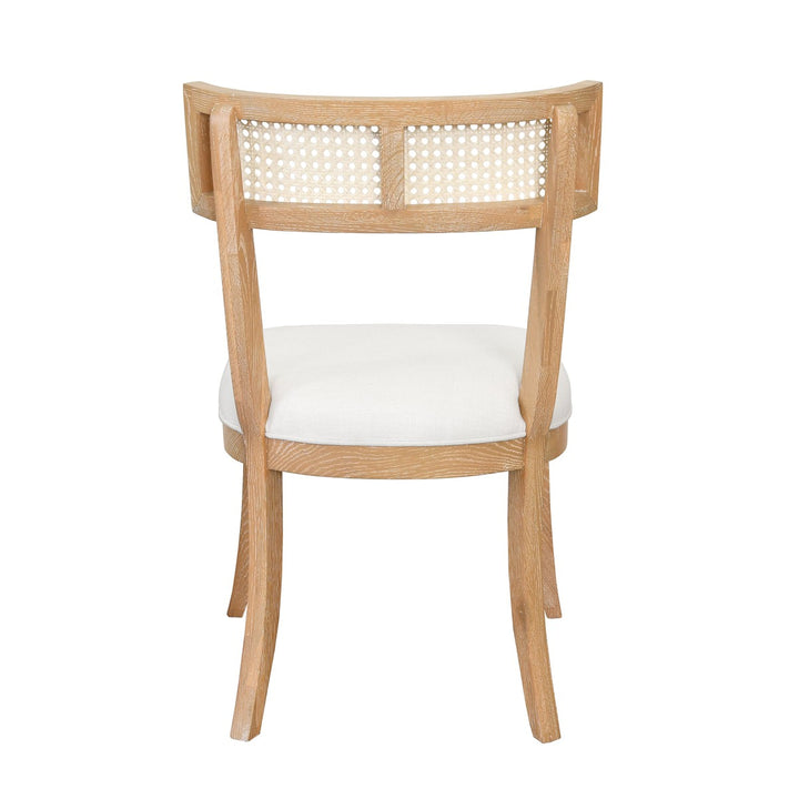 Britta - Klismos Dining Chair With Cane Detail In Cerused Oak