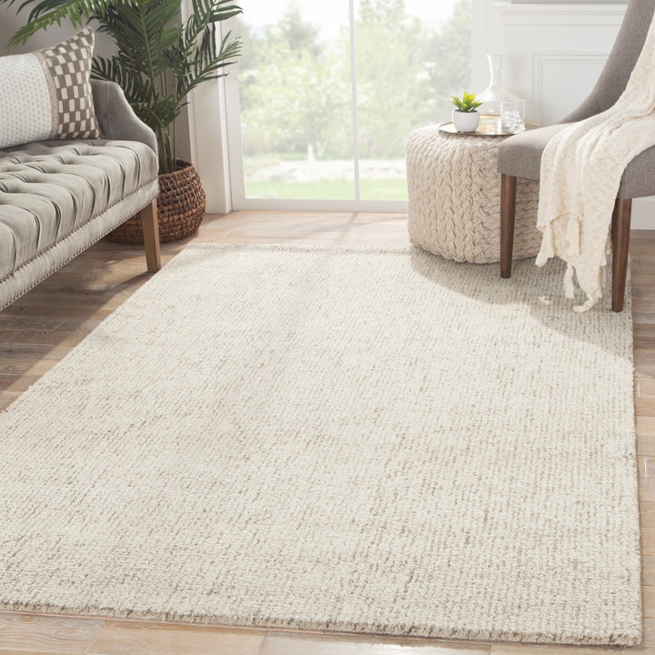 Jaipur Living Oland Handmade Solid White/ Brown Area Rug (8'X10')