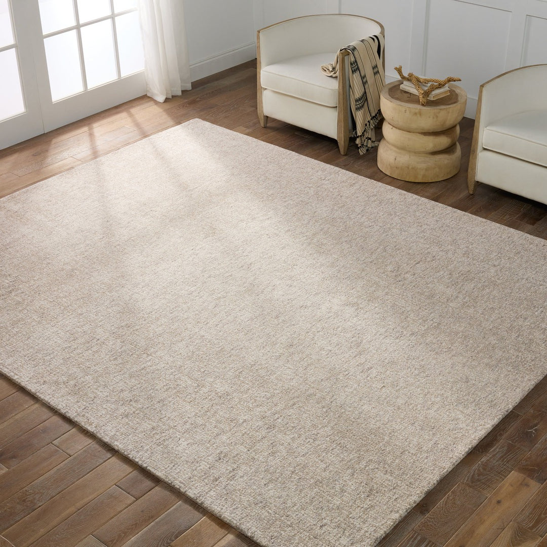 Jaipur Living Oland Handmade Solid Ivory/ Gray Area Rug (9'6"X13'6")