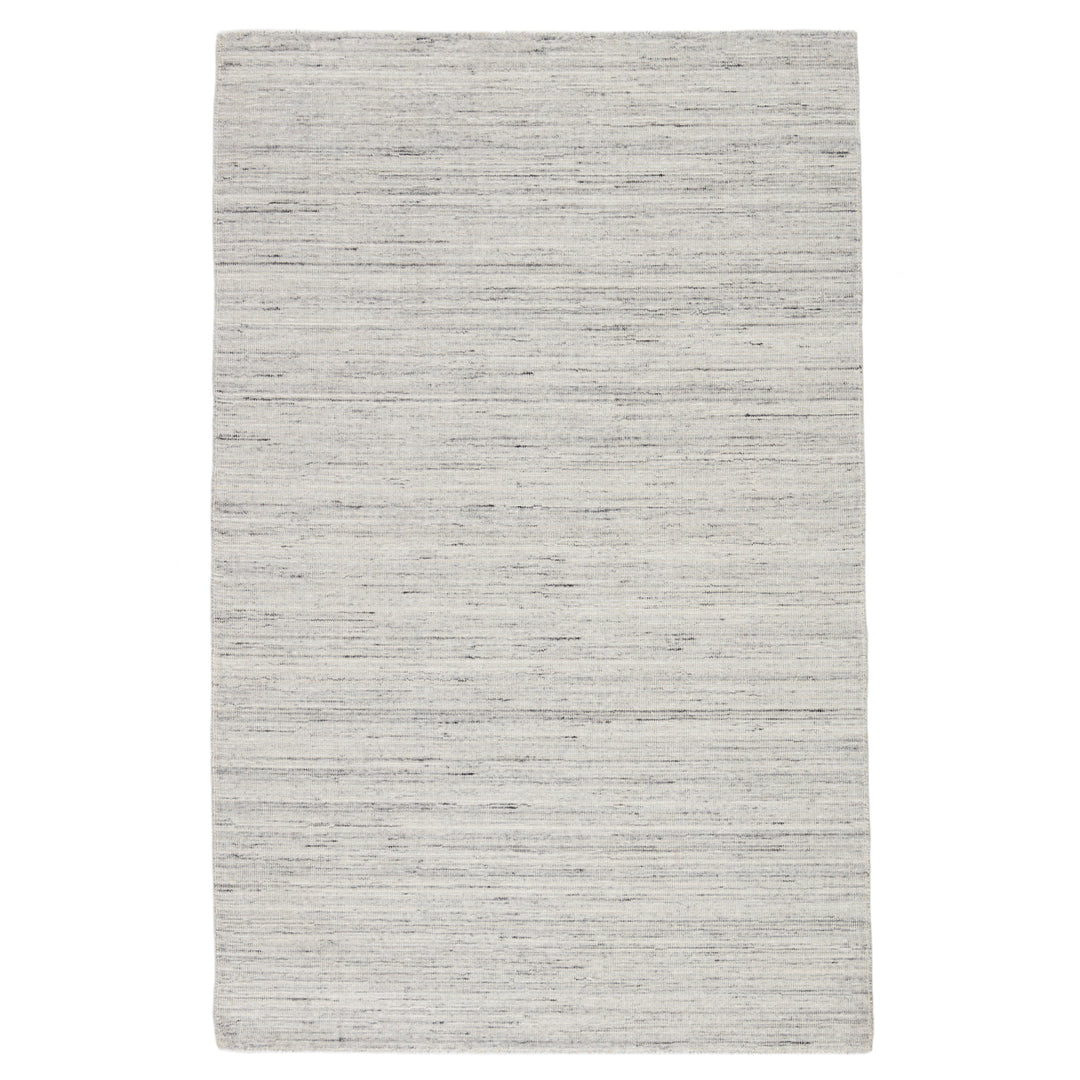 Everen Handmade Indoor/ Outdoor Solid Gray/ Ivory Area Rug (6'X9')