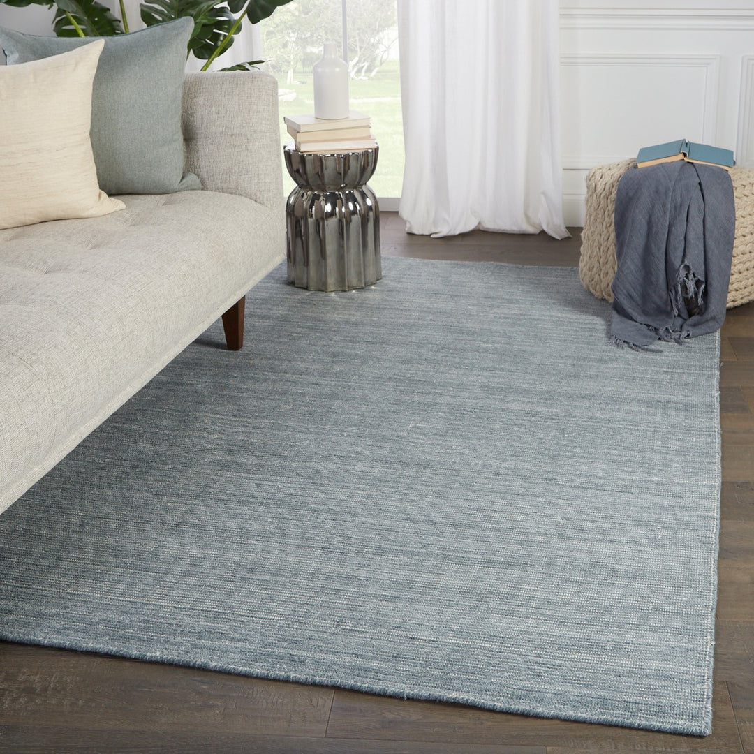 Jaipur Living Danan Handmade Indoor/ Outdoor Solid Blue/ Gray Area Rug (9'X12')