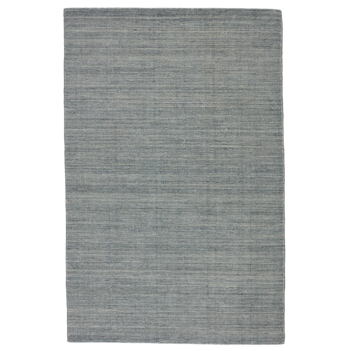 Everen Handmade Indoor/ Outdoor Solid Blue/ Gray Area Rug (6'X9')