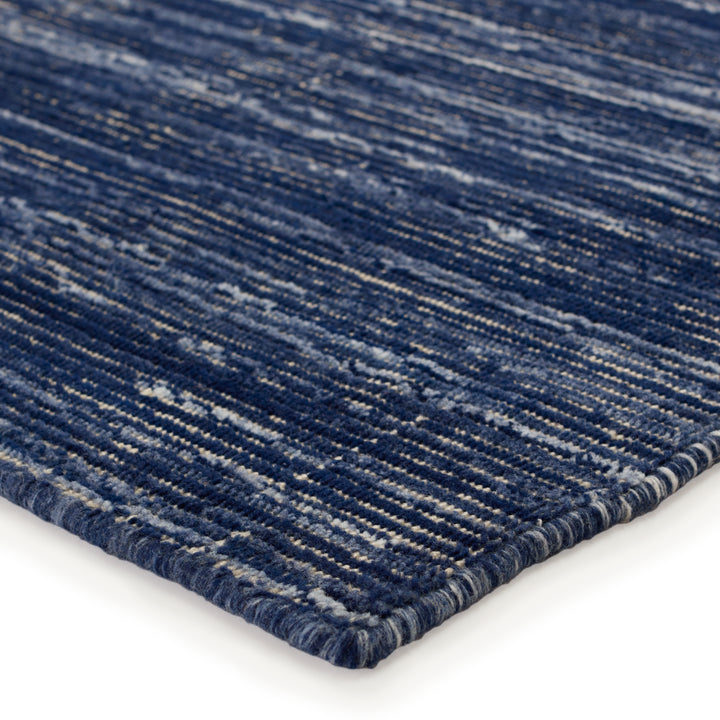 Everen Indoor/ Outdoor Solid Navy/ Cream Area Rug (6'X9')