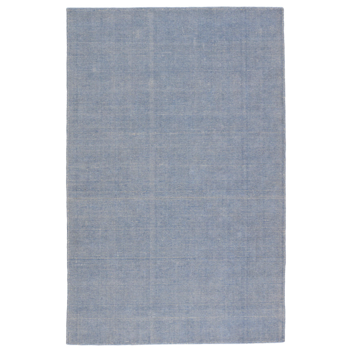 Everen Indoor/ Outdoor Solid Light Blue/ Cream Area Rug (6'X9')