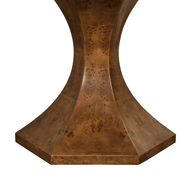 Bryce Round Dining Table With Hexagonal Tapered Base