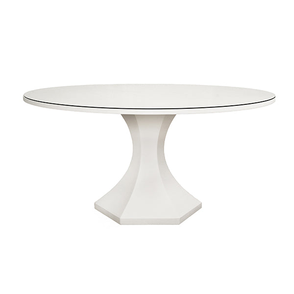 Bryce Round Dining Table With Hexagonal Tapered Base