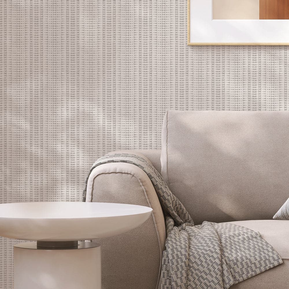 Batik Stripe Peel And Stick Wallpaper-Tempaper & Co.-Tempaper-BS15070-Wall PaperMacadamia-12-France and Son