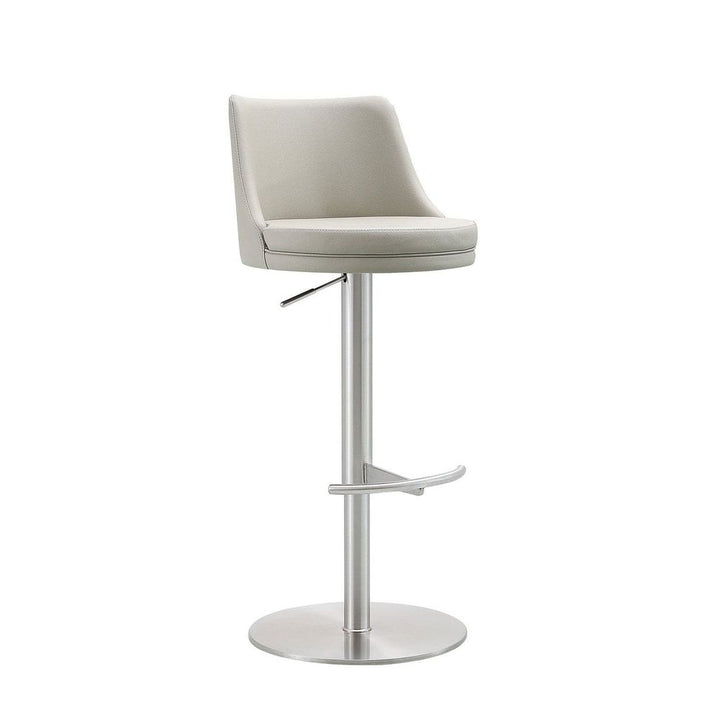 Carter Barstool.-Whiteline Modern Living-WHITELINE-BS1715P-SLV/LGRY-Bar Stools-1-France and Son