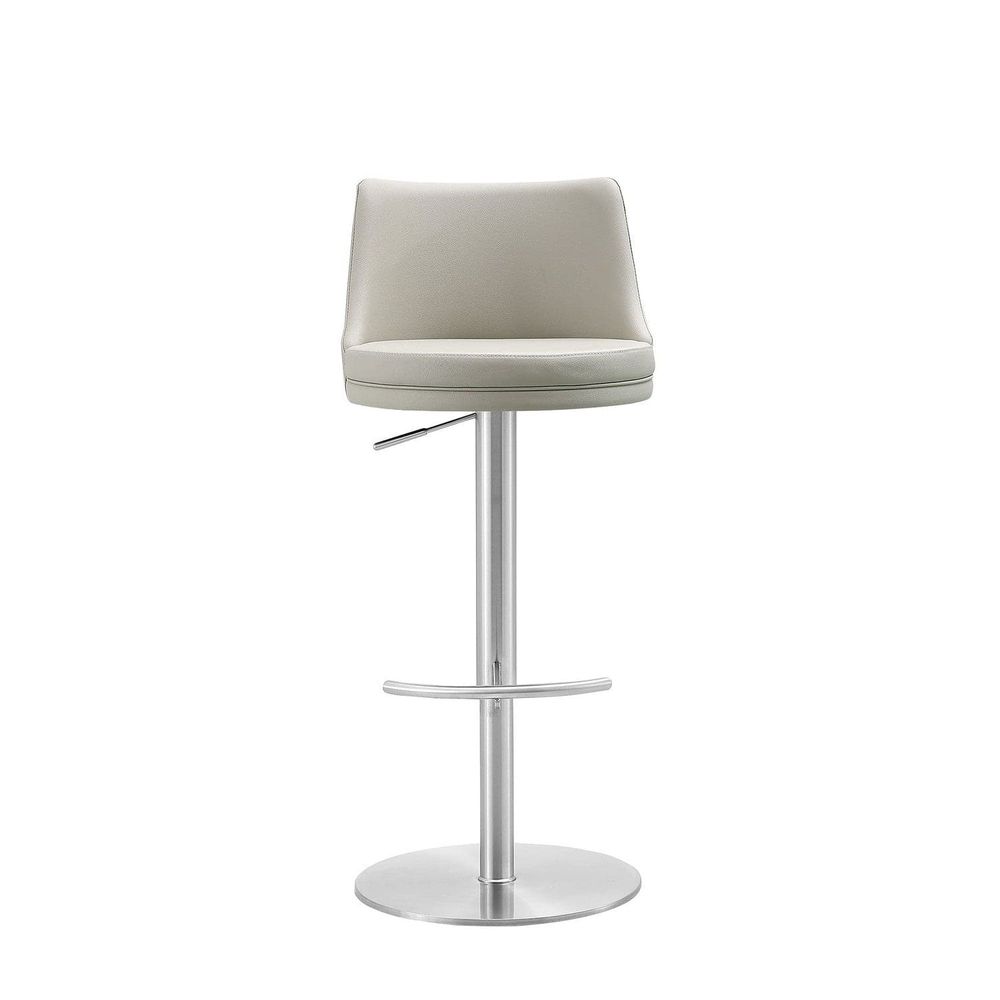 Carter Barstool.-Whiteline Modern Living-WHITELINE-BS1715P-SLV/LGRY-Bar Stools-2-France and Son