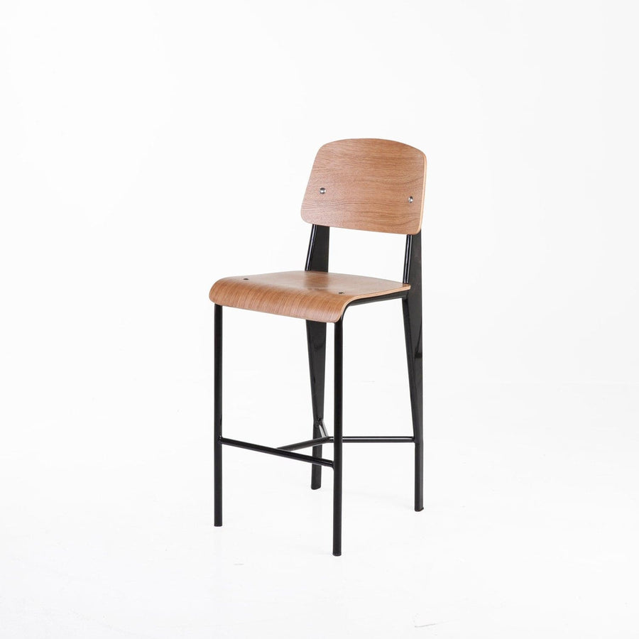 Jean Standard Counter Stool - Black/Oak-France & Son-BS595ABLK-Bar Stools-3-France and Son