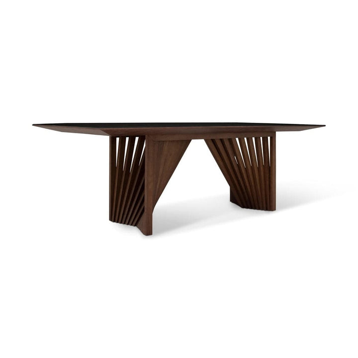 Laguna Glass Top Dining Table-Urbia-URBIA-BSM-99026-04-Dining TablesBlack - Nogal-4-France and Son