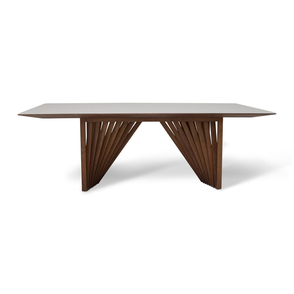 Laguna Glass Top Dining Table-Urbia-URBIA-BSM-99026-06-Dining TablesOff White - Nogal-2-France and Son