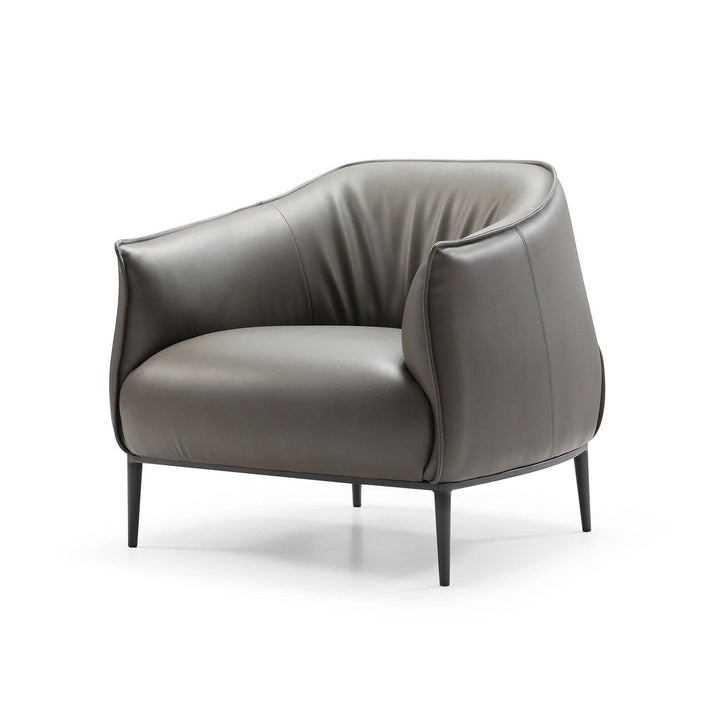 Benbow Leisure Chair-Whiteline Modern Living-WHITELINE-CH1706P-DGRY-Lounge ChairsDark Grey-5-France and Son
