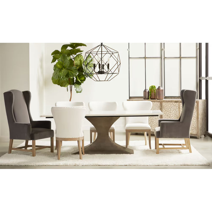 Alternate view of Bennett Arm Chair in charcoal gray and dark gray.