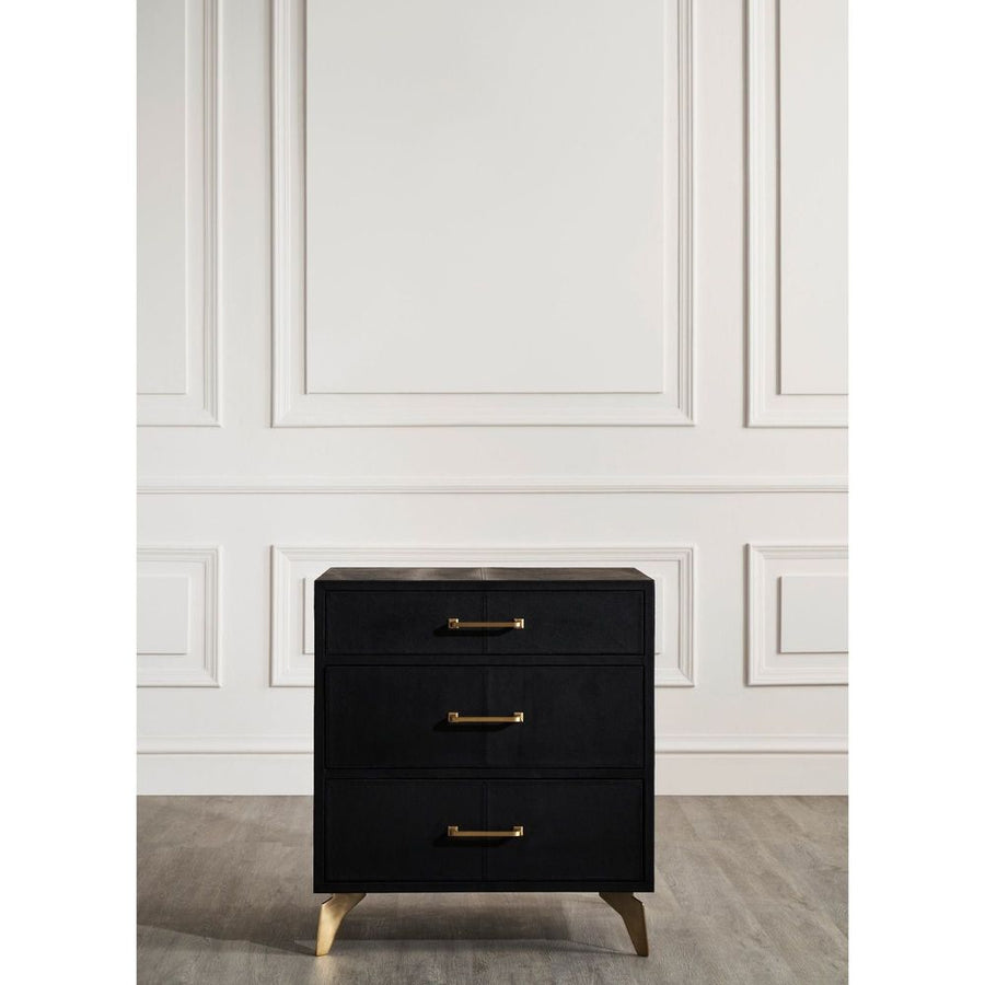 Side Tables Berkeley Three Drawer Side Table - Black