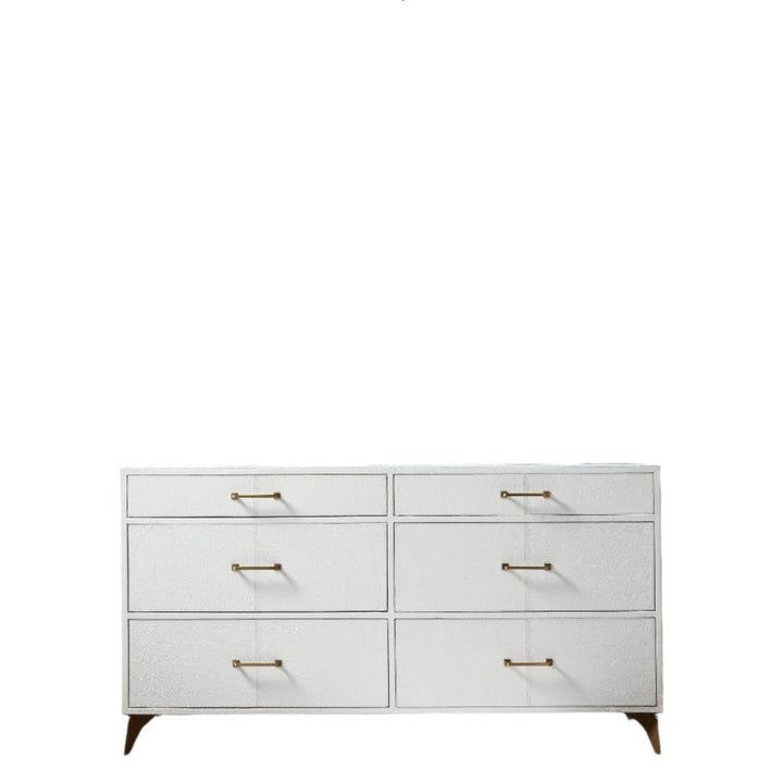 Berkeley Six Drawer Leather Wrapped Dresser