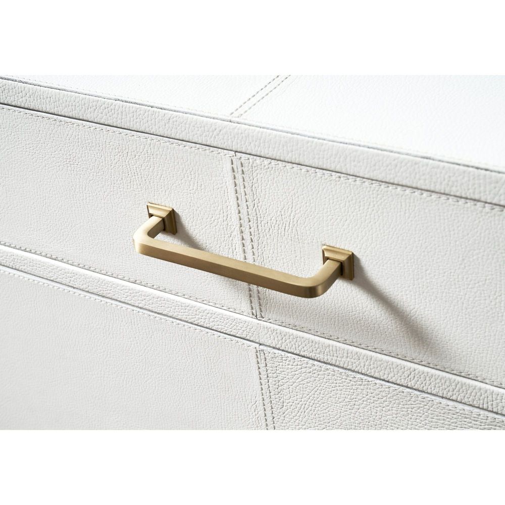 Berkeley Six Drawer Leather Wrapped Dresser - White