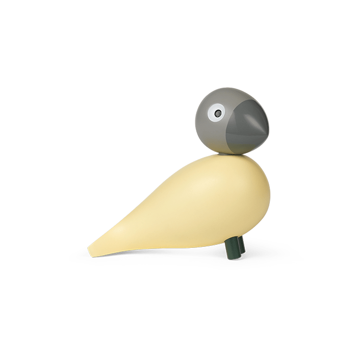 Kay Bojesen Year Bird Bella, Cream/Grey, H: 4.9"