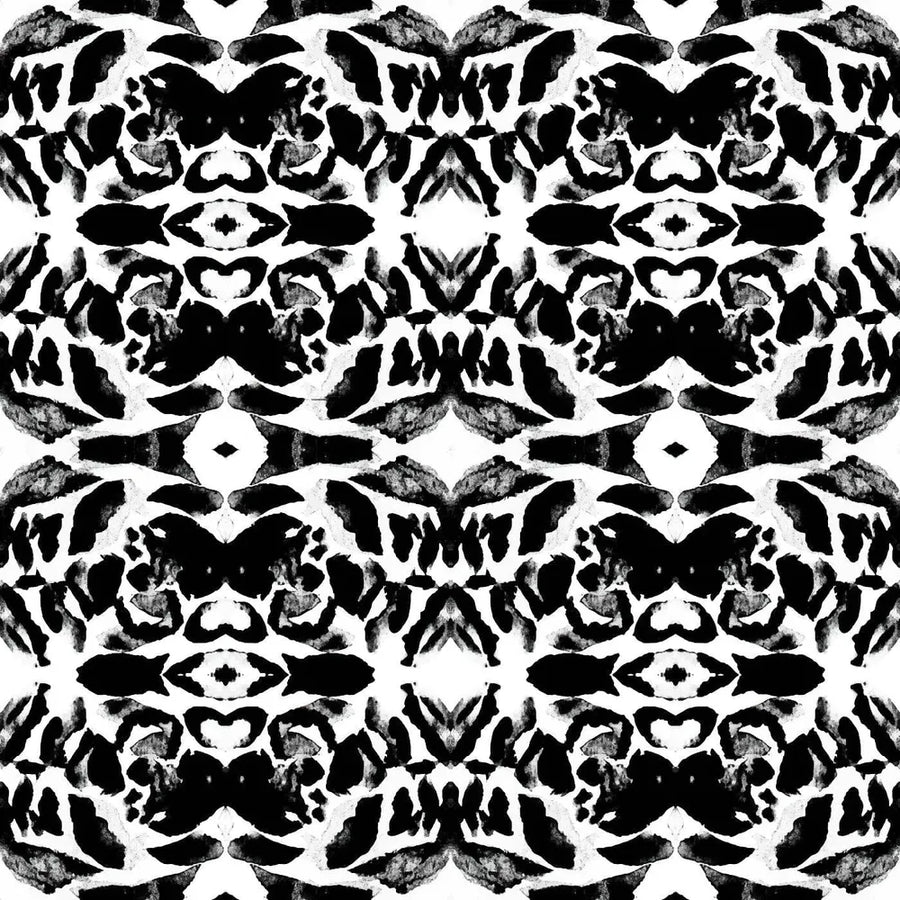 Additional view of Morocco Wallpaper in black and white.
