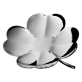 Bowl Trefle a 4 Feuilles Silver Plated Tray