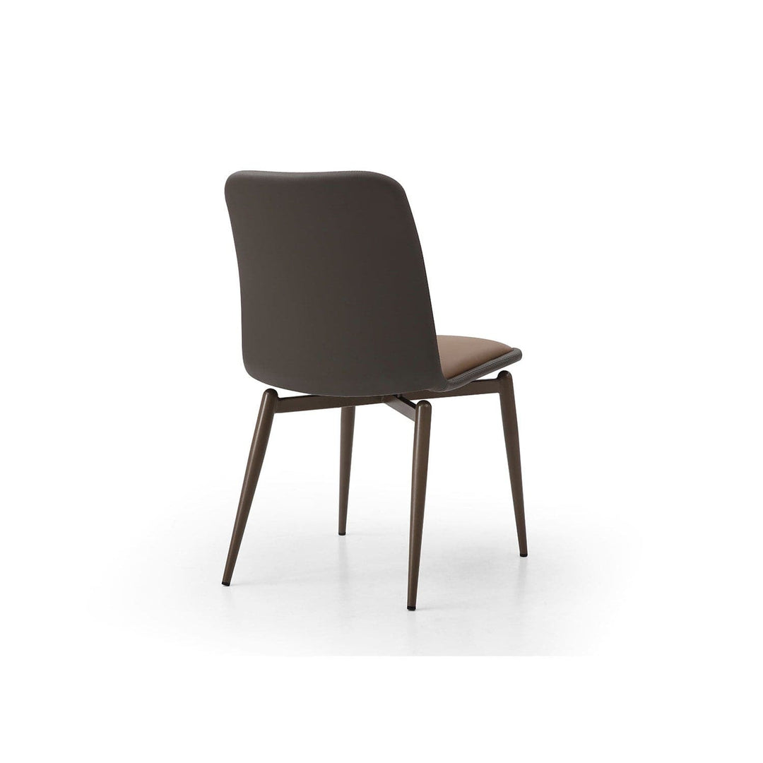 Bruno Dining Chair-Whiteline Modern Living-WHITELINE-DC1474-BRN/DGRY-Dining Chairs-5-France and Son