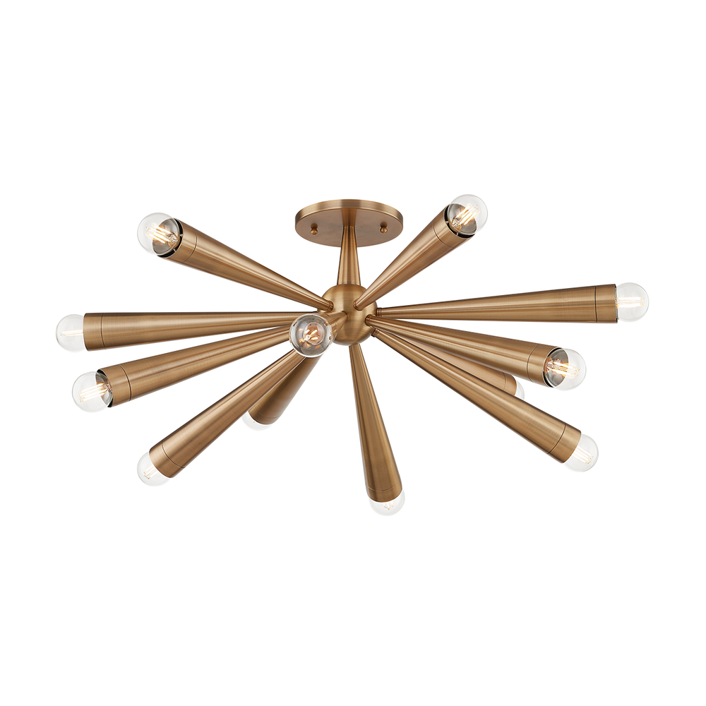 Flush Mounts Keanu Semi Flush - Patina Brass